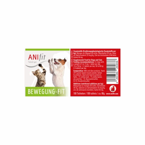 Hond Kat Voedingssupplementen Beweging fit 80g 1 Stuk -4- Anifit